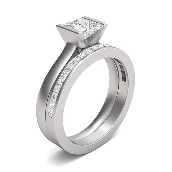 Diamond Engagement Ring With Matching Wedding Band