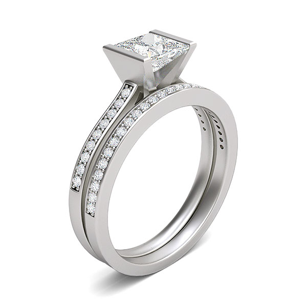 Princess Diamond Unique Engagement Ring