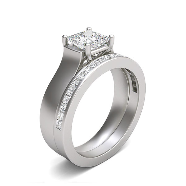 Diamond Broad Shank Engagement Ring