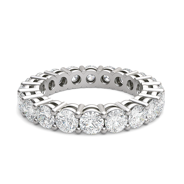 Image of Unique Designs MOH Solitaire Wedding Rings in Platinum, 3.4 mm