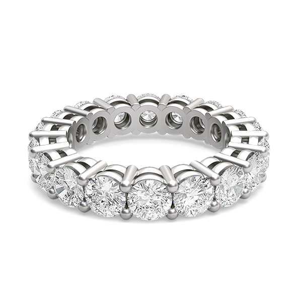 Image of Unique Designs MOH Solitaire Wedding Rings in Platinum, 3.9 mm