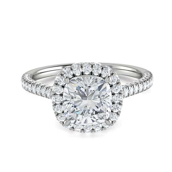 Diamond Hidden Halo Engagement Ring