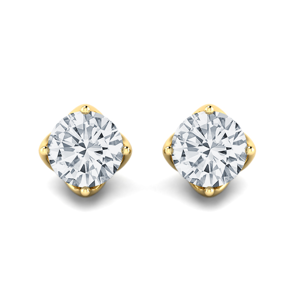 Diamond Tulip Stud Earrings