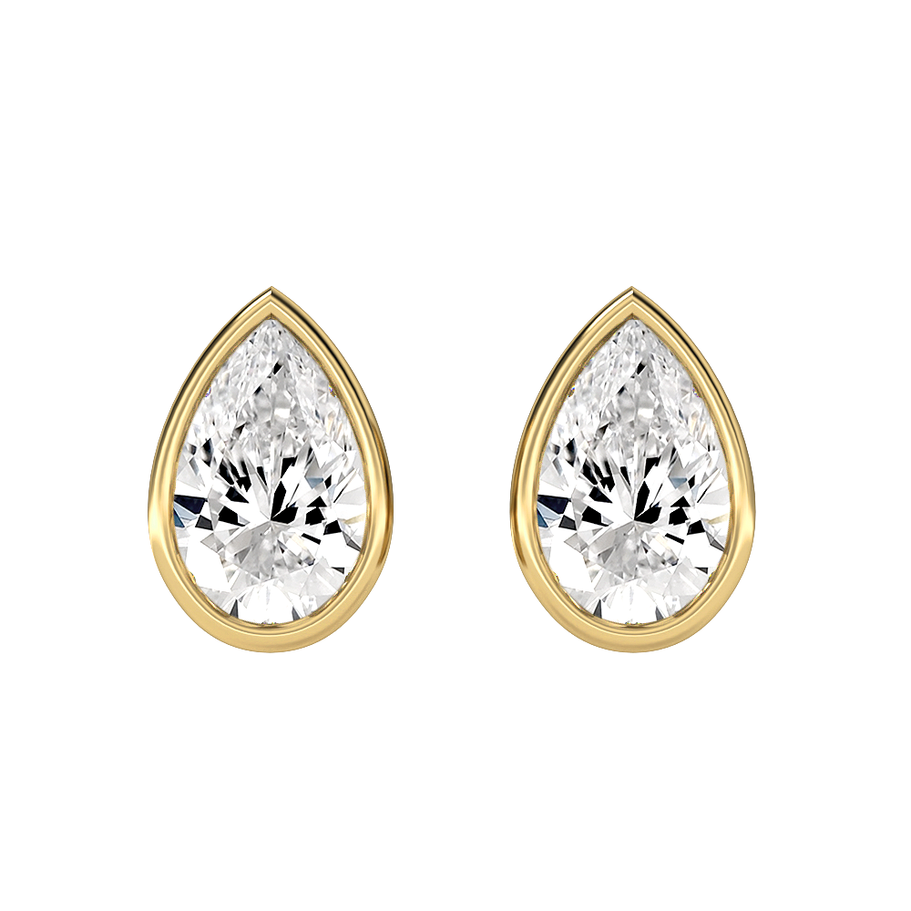Pear Diamond Stud Earrings