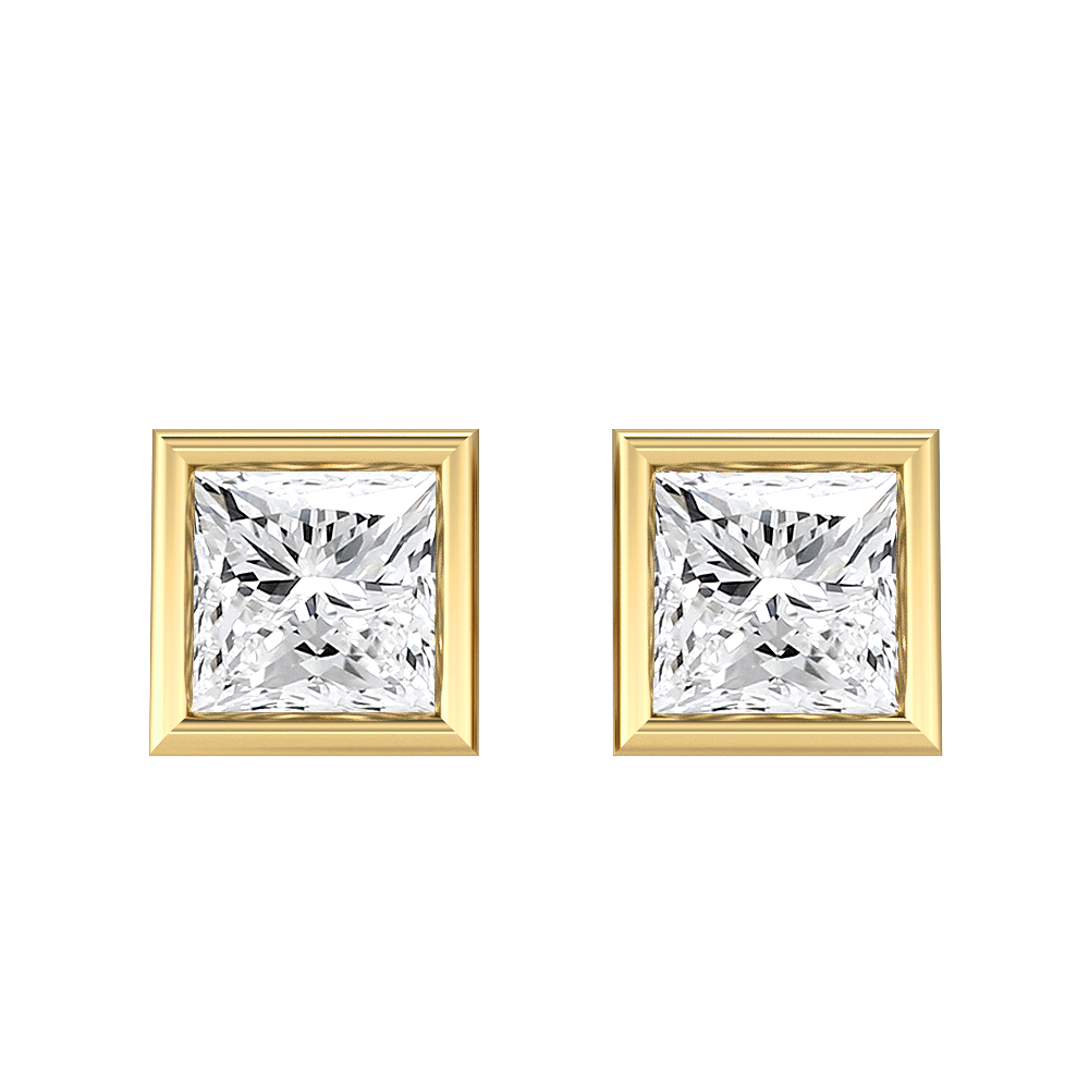 Princess Diamond Stud Earrings