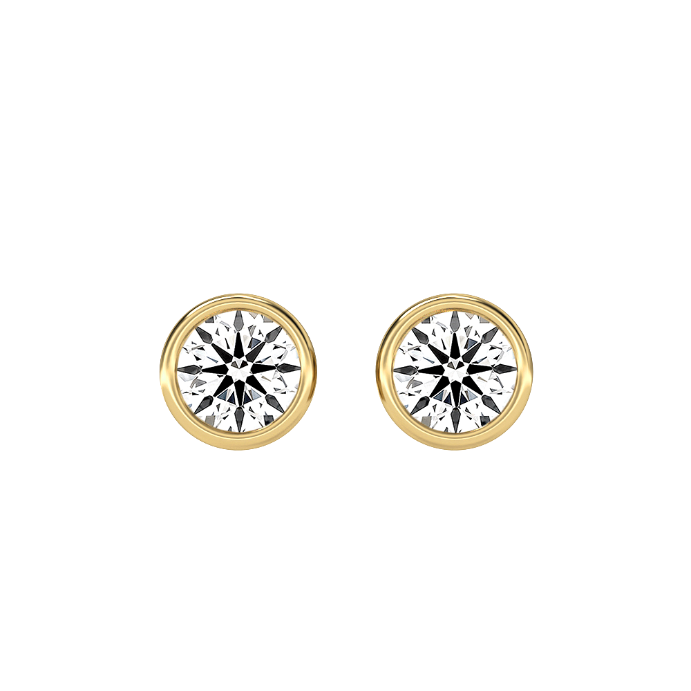 Round Diamond Stud Earrings