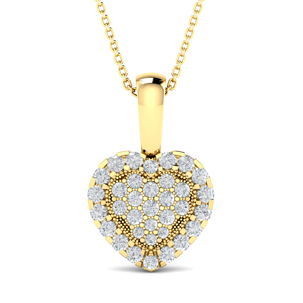 Pansy-18K Yellow Gold-0.32 Ct-H-I / SI-Natural Diamonds