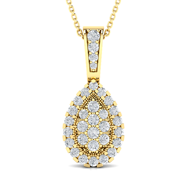 Nia-18K Yellow Gold-0.37 Ct-H-I / SI-Natural Diamonds