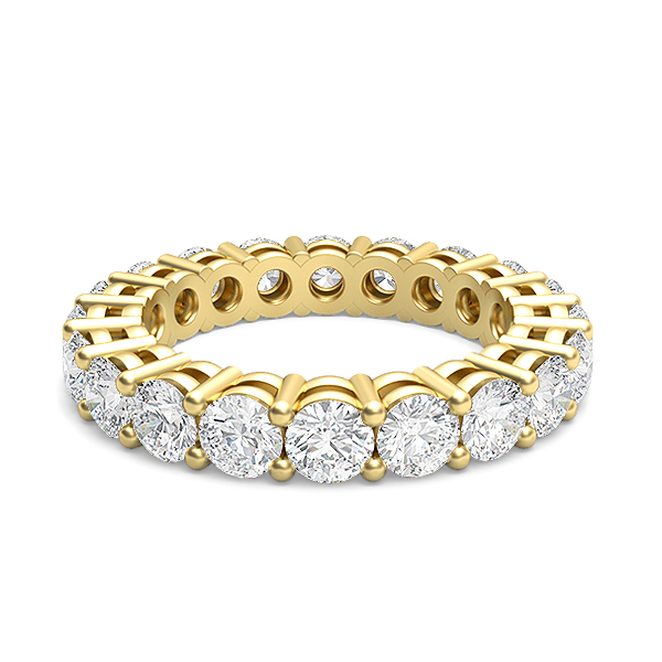 Image of Unique Designs MOH Solitaire Wedding Rings in 18K Yellow Gold, 3.4 mm