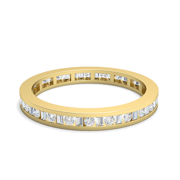 Mira-18K Yellow Gold-0.53 Ct-H-I / SI-Natural Diamonds
