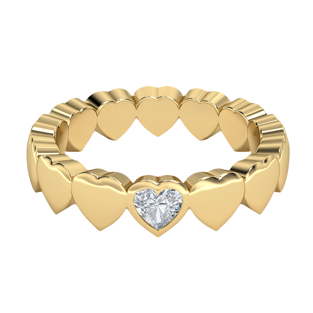 Melina-18K Yellow Gold-0.23 Ct-H-I / SI-Natural Diamonds