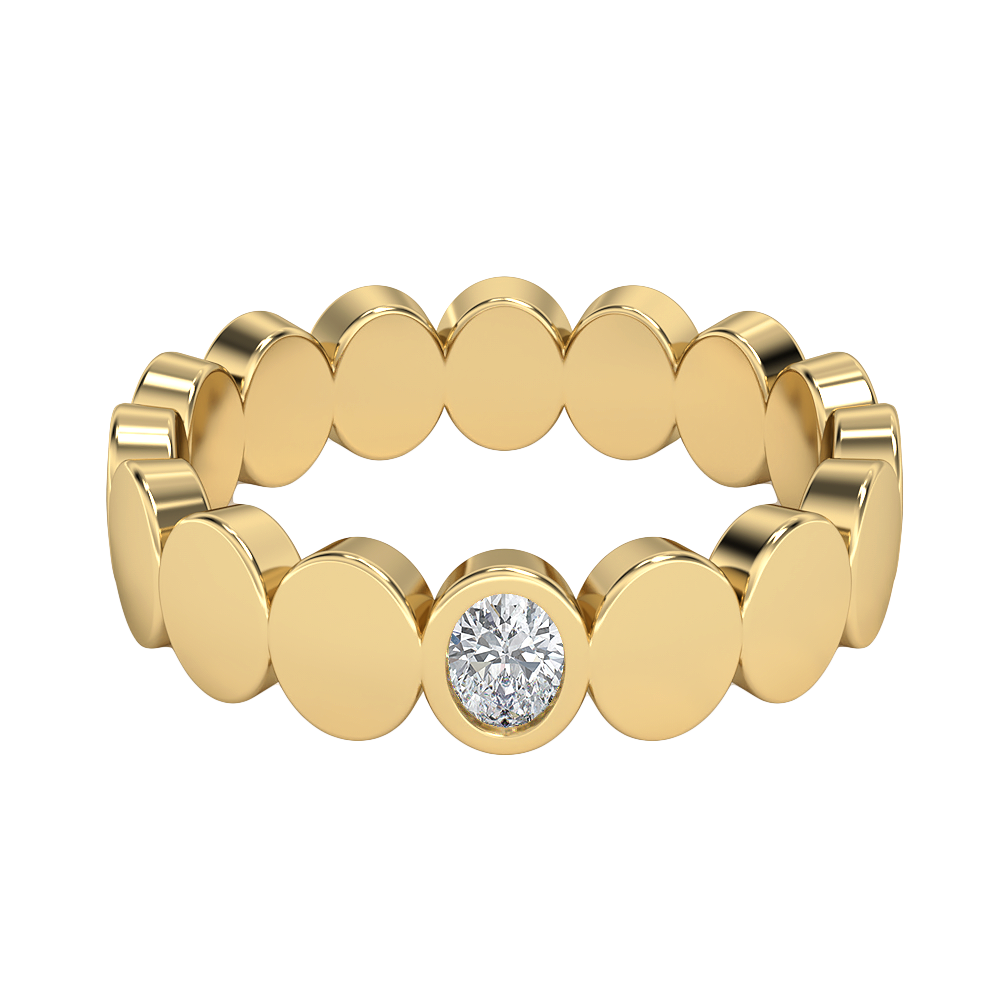 Shea-18K Yellow Gold-0.13 Ct-H-I / SI-Lab Diamonds