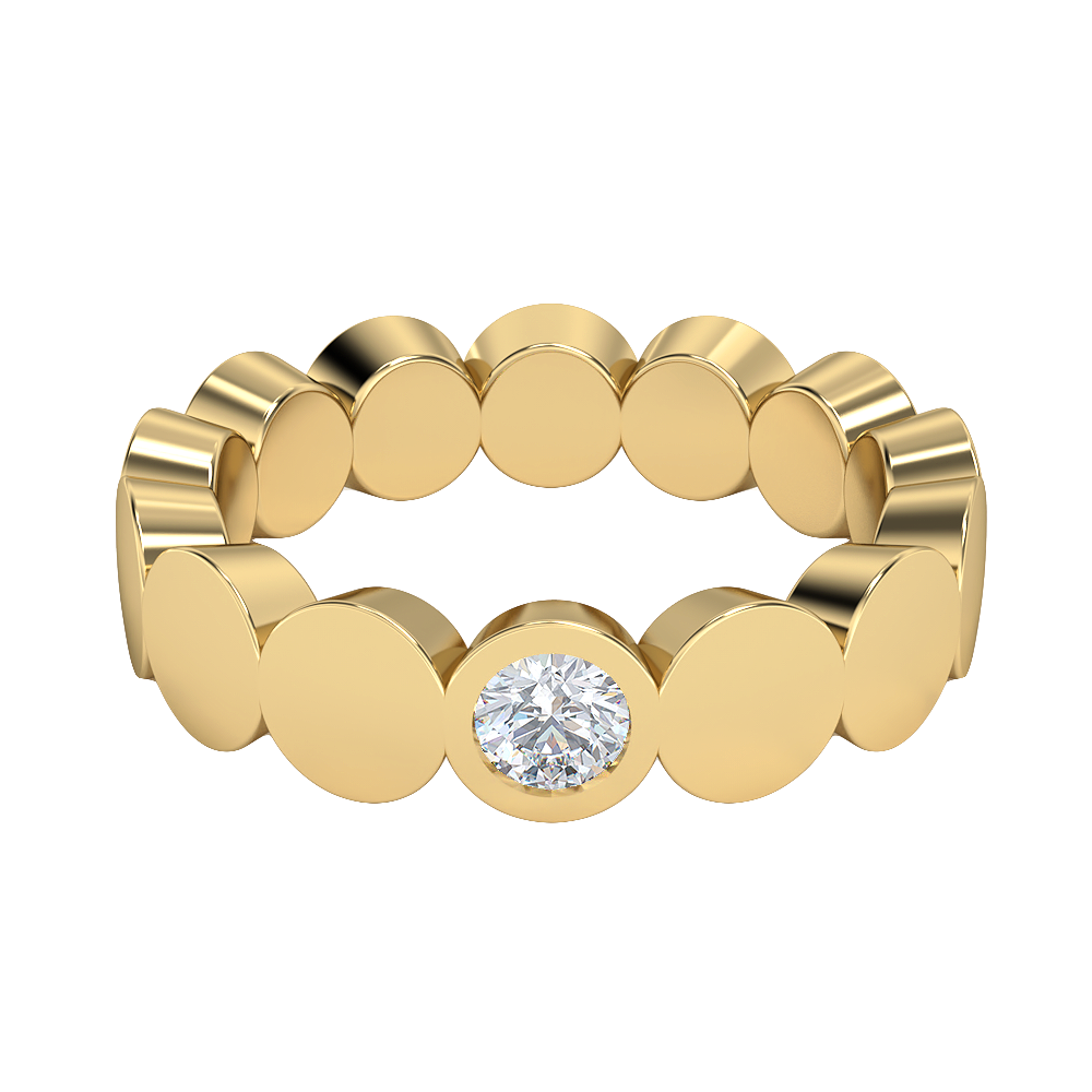 Jenny-18K Yellow Gold-0.13 Ct-H-I / SI-Natural Diamonds