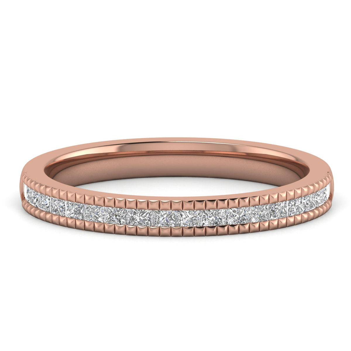 Yara-18K Rose Gold-0.26 Ct-H-I / SI-Natural Diamonds