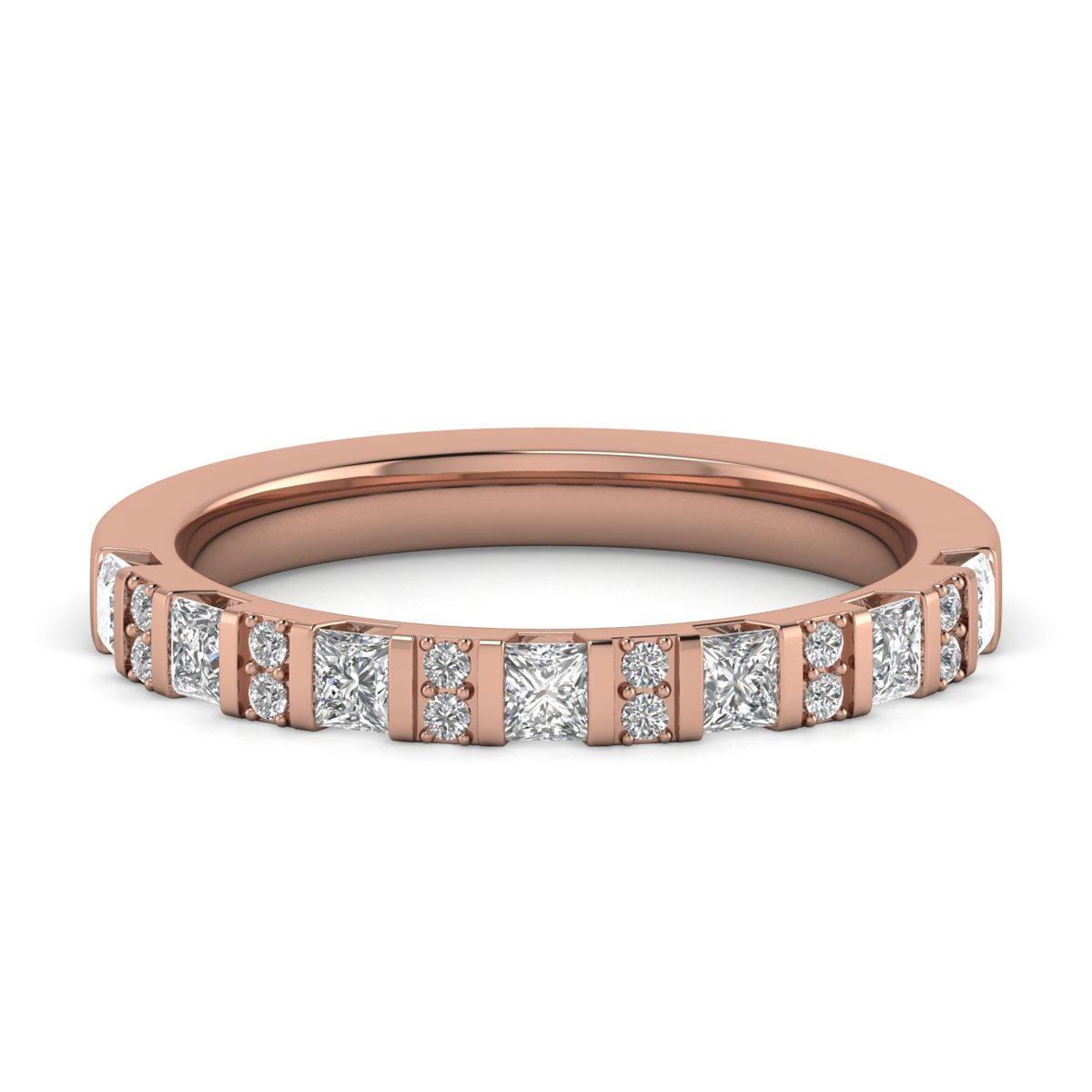 Zia-18K Rose Gold-0.56 Ct-H-I / SI-Natural Diamonds