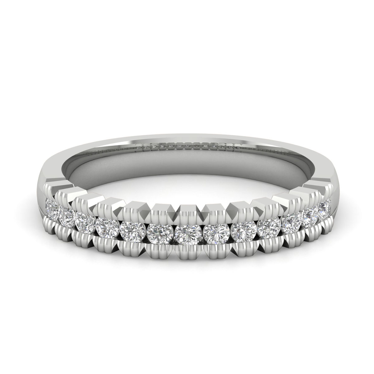 Diamond Half Eternity Diamond Band Set 