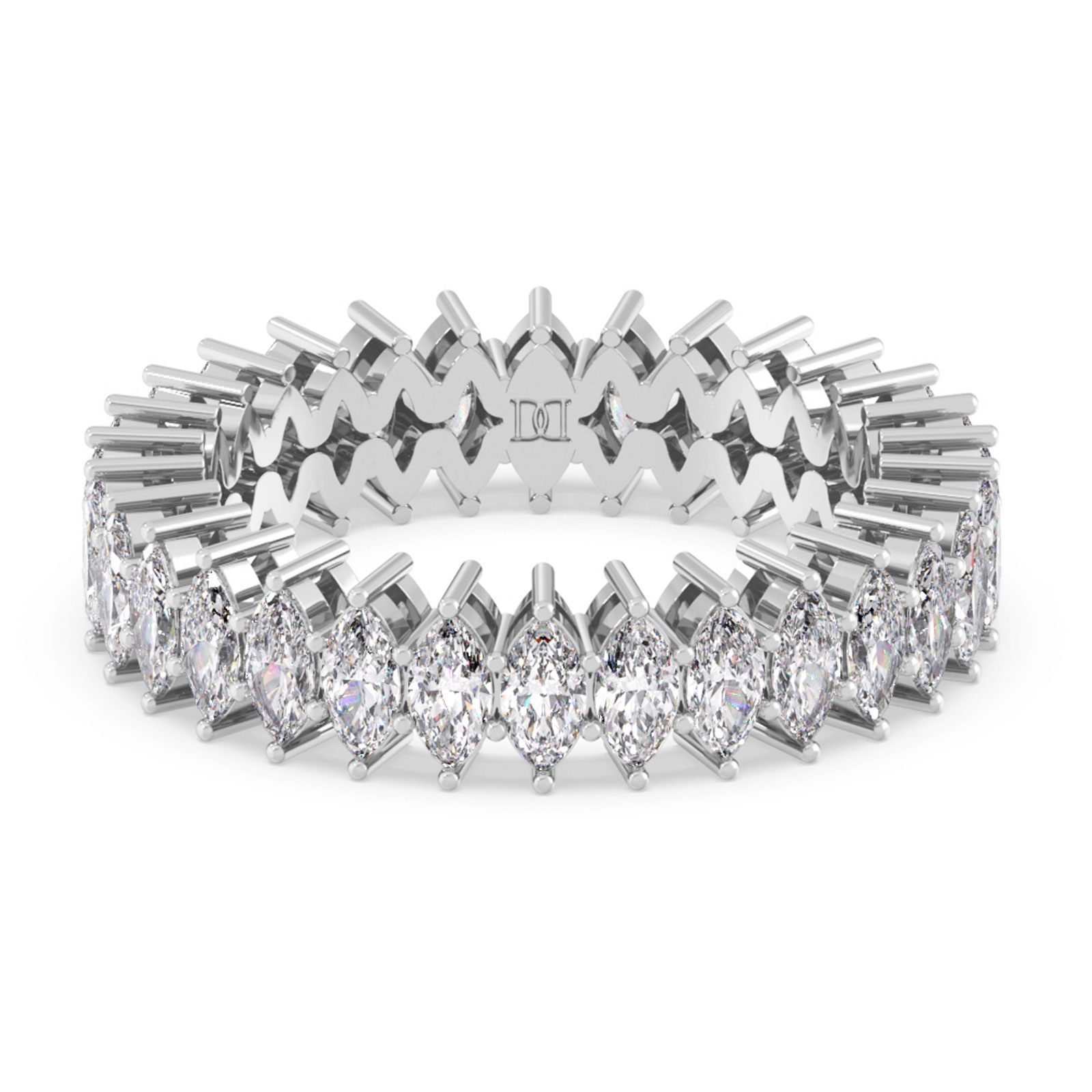 Rania-18K White Gold-3.00 Ct-H-I / SI-Natural Diamonds