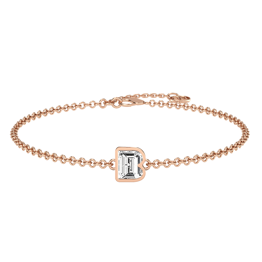 B-18K Rose Gold-Bracelet-7 mm