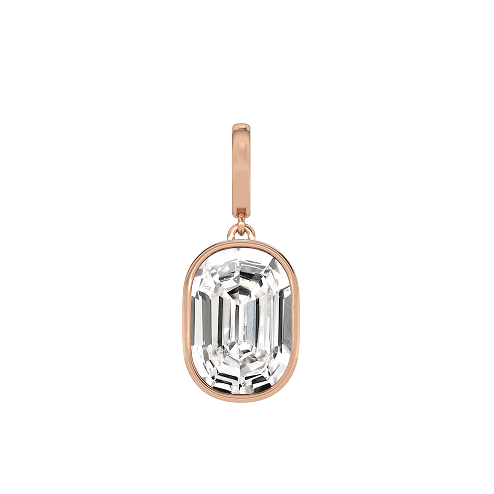 O Letter Alphabet-18K Rose Gold-Charm-7 mm