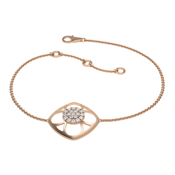 Shayna-18K Rose Gold-0.25 Ct-H-I / SI- 6.5 Inch-Natural