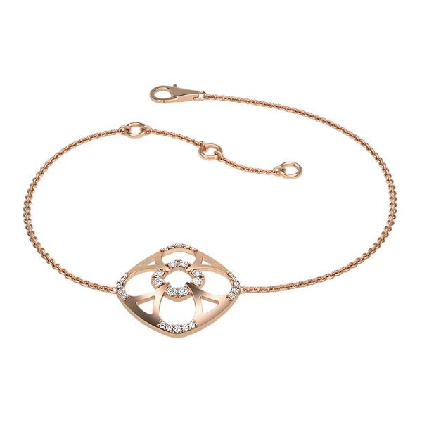 Angelica-18K Rose Gold-0.17 Ct-H-I / SI- 6.5 Inch-Natural