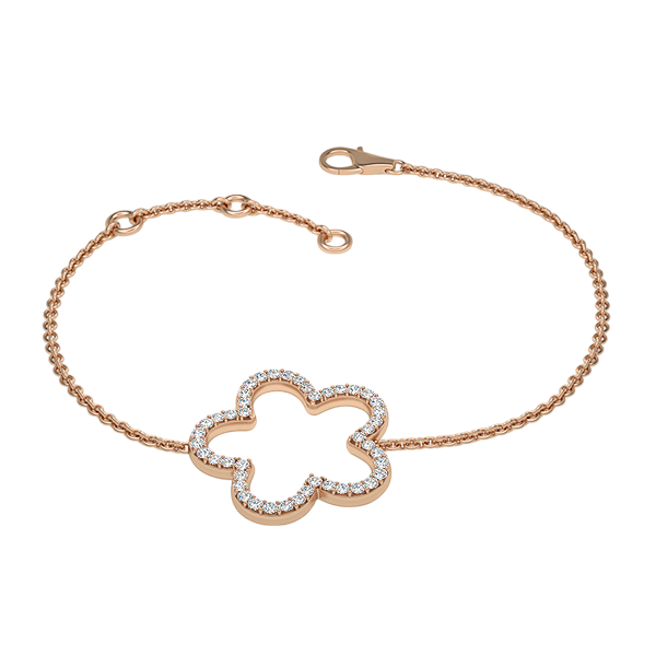 Page-18K Rose Gold-0.18 Ct-H-I / SI- 6.5 Inch-Natural