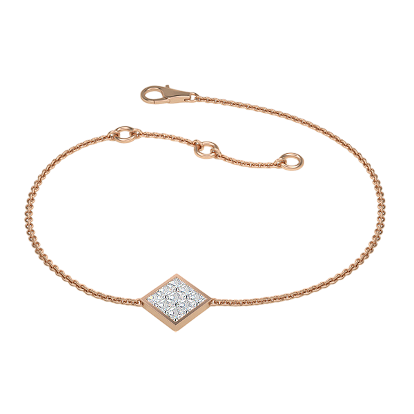 Vienna-18K Rose Gold-0.18 Ct-H-I / SI- 6.5 Inch-Natural