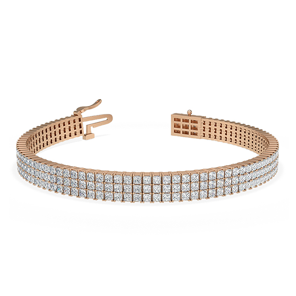 Nina-18K Rose Gold-7.83 Ct-H-I / SI- 6.5 Inch-Natural