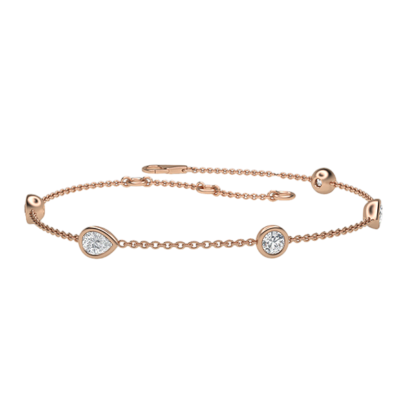 Briana-18K Rose Gold-0.88 Ct-H-I / SI- 6.5 Inch-Natural