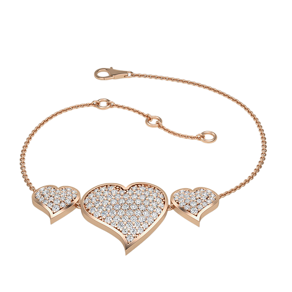 Ceri-18K Rose Gold-0.64 Ct-H-I / SI- 6.5 Inch-Natural