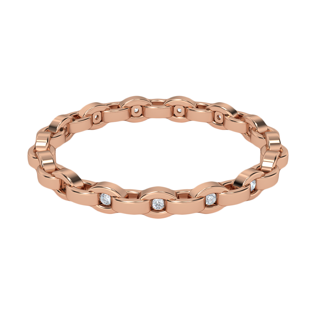 Shamira-18K Rose Gold-0.075 Ct-H-I / SI-Natural Diamonds