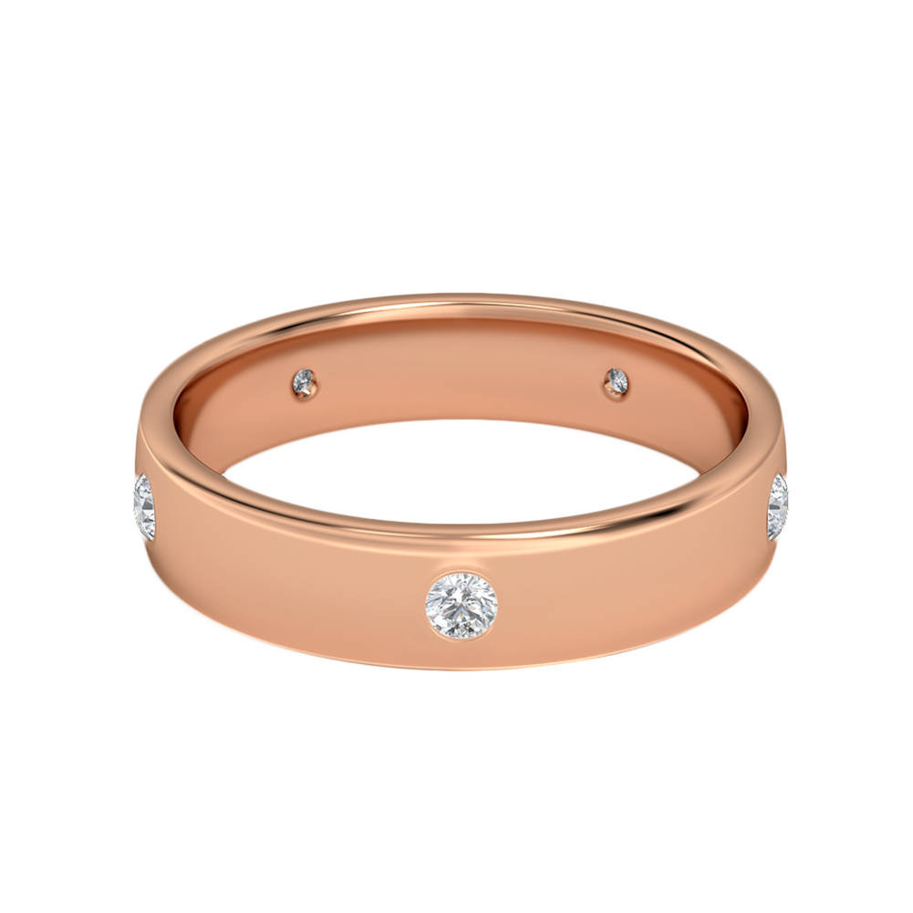 Boston-18K Rose Gold-0.20 Ct-H-I / SI-Natural Diamonds