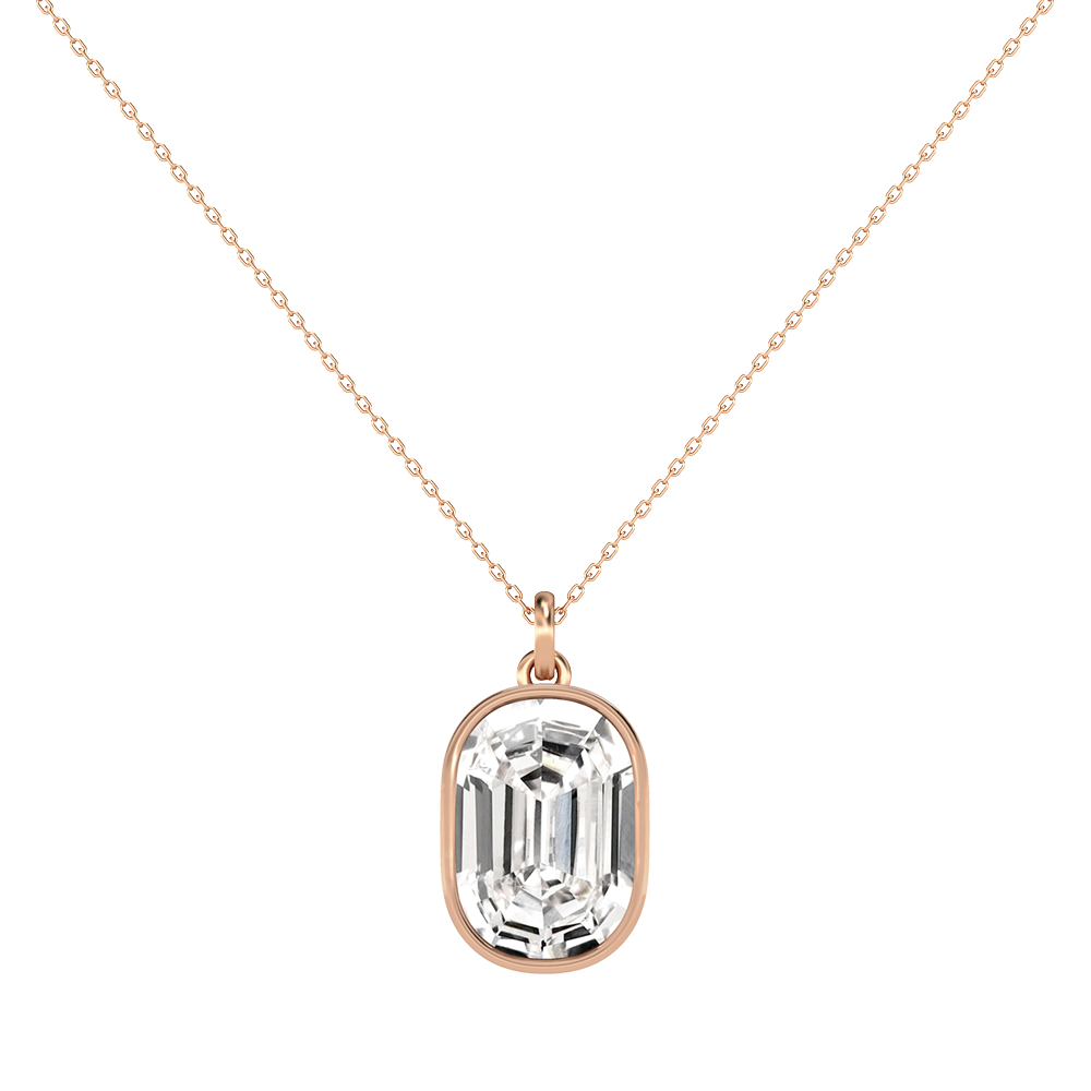 O Letter Alphabet-18K Rose Gold-Pendant-7 mm