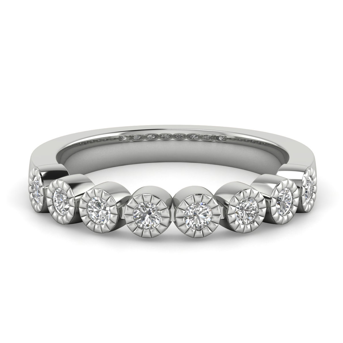 Round Diamond Half Eternity Diamond Band 