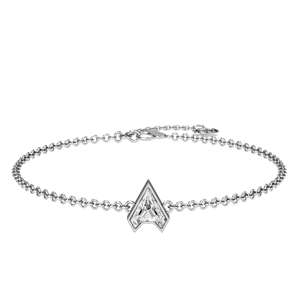 A-18K White Gold-Bracelet-7 mm