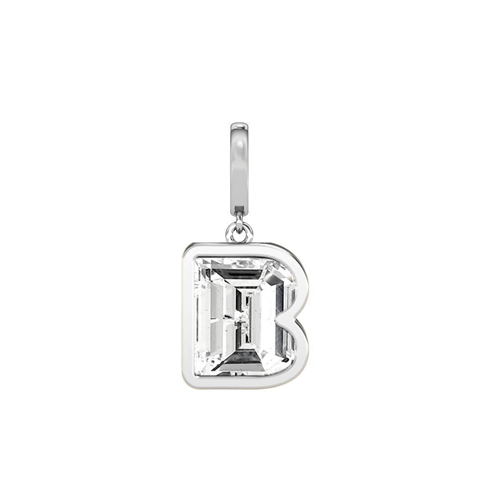 B-18K White Gold-Charm-7 mm