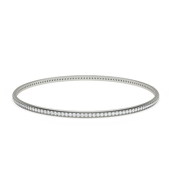 Full Eternity Round Diamond Sleek Bangle