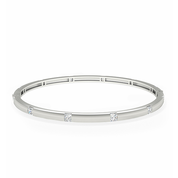 Round Diamond Bangle Bracelet 