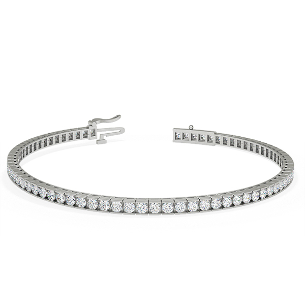 Diamond Channel Setting Tennis Bracelet