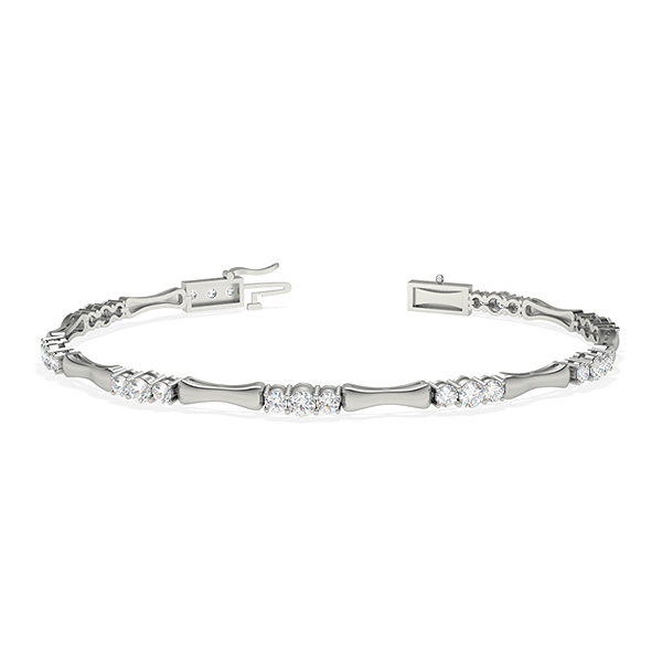 River-Platinum-2.11 Ct-H-I / SI- 6.5 Inch-Natural