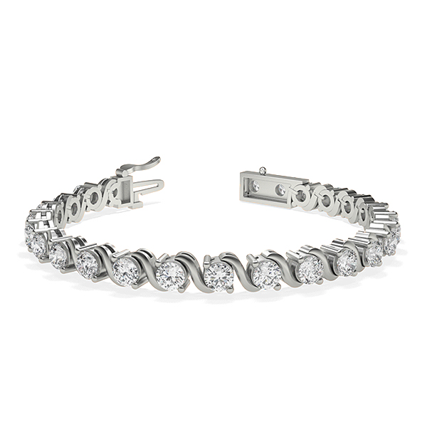 S-Link Round Diamond Tennis Bracelet