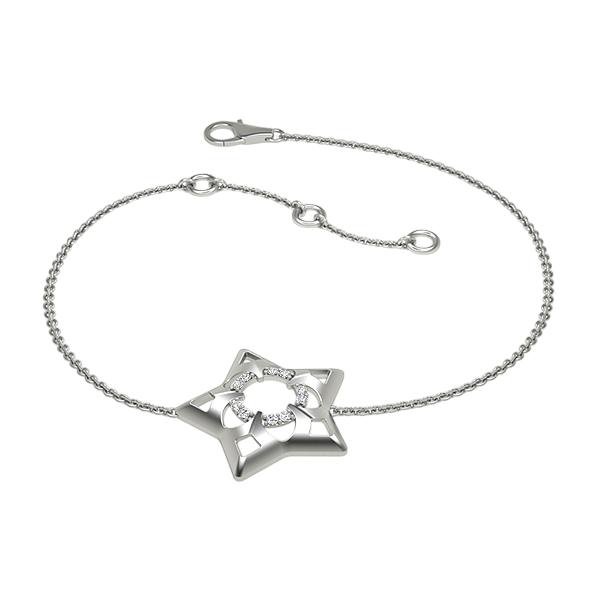 Joni-Platinum-0.04 Ct-H-I / SI- 6.5 Inch-Natural