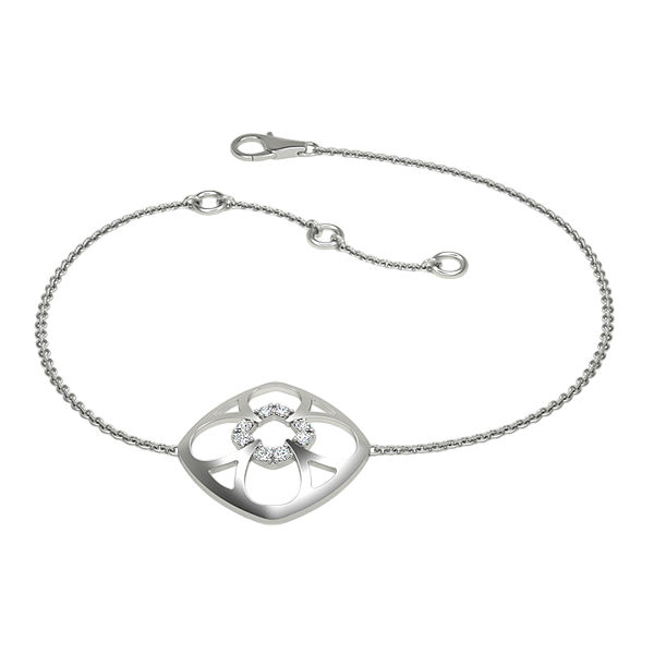 Geri-Platinum-0.09 Ct-H-I / SI- 6.5 Inch-Natural