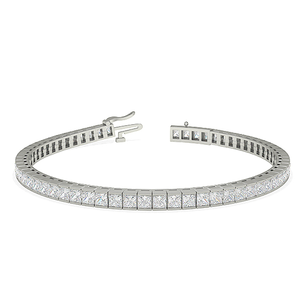 Princess Cut Diamond Tennis Bracelet 