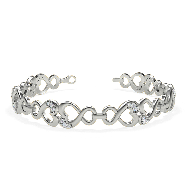 Kira-Platinum-0.35 Ct-H-I / SI- 6.5 Inch-Natural