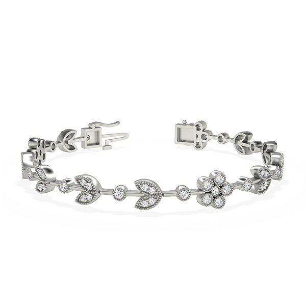 Cher-Platinum-0.85 Ct-H-I / SI- 6.5 Inch-Natural