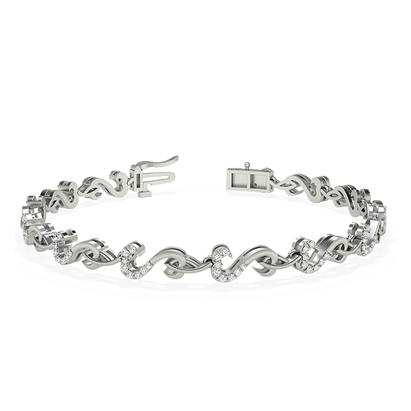 Zita-Platinum-0.55 Ct-H-I / SI- 6.5 Inch-Natural