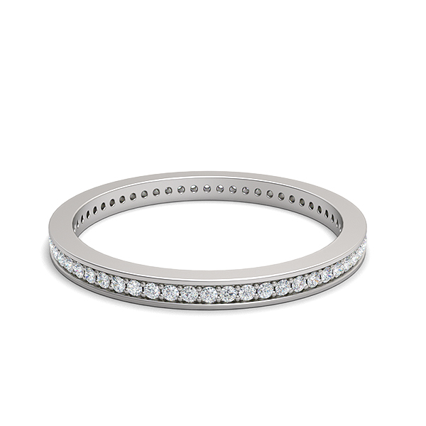 Pave Set Round Diamond Full Eternity Ring