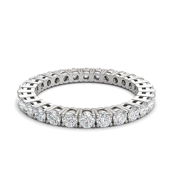 Round Diamond Full Eternity Ring Set