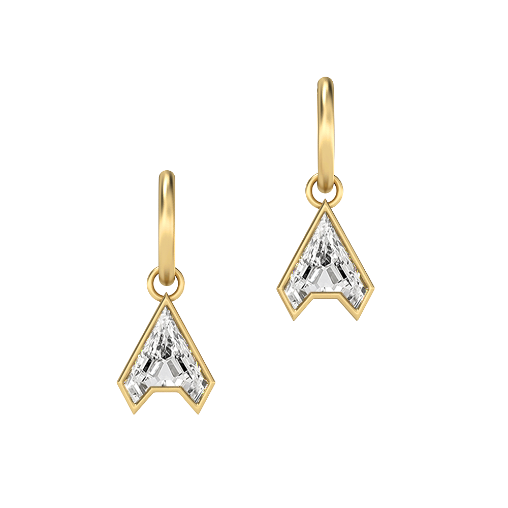 A-18K Yellow Gold-Hoop Earrings-7 mm